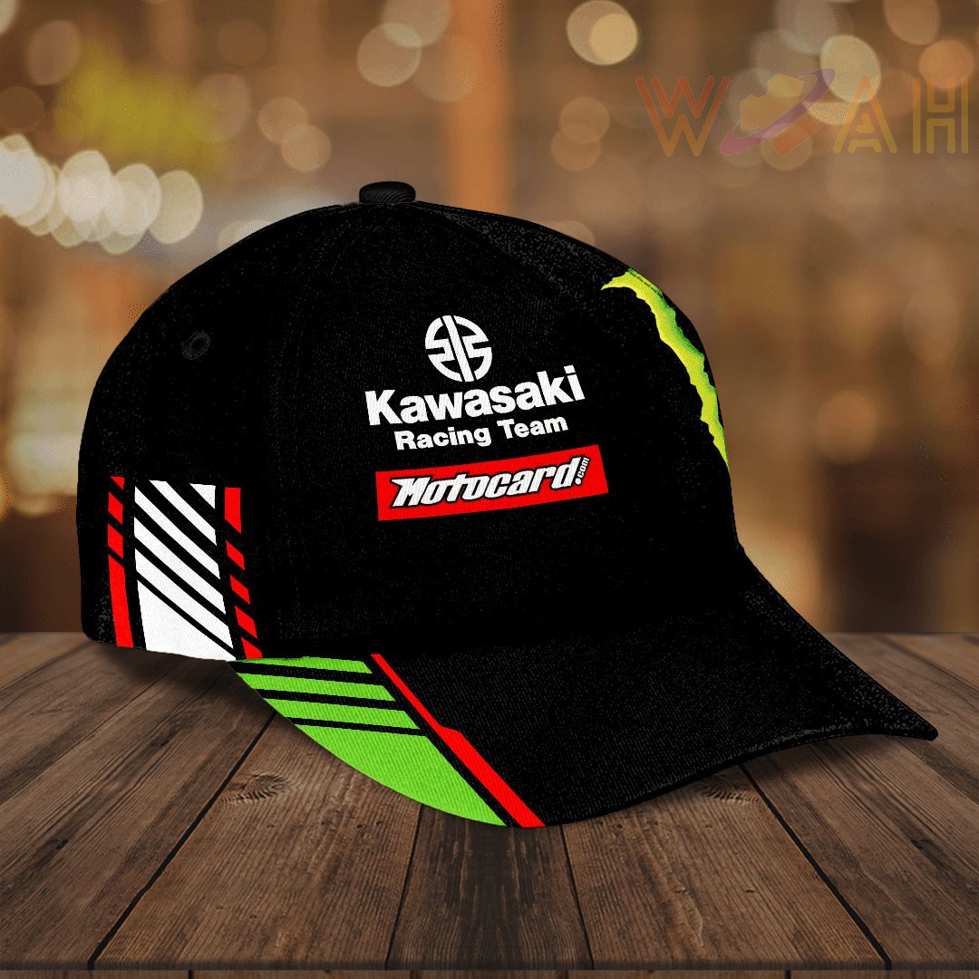 Kawasaki Racing Team Hat Motorcycle Racing Fan Cap Adjustable