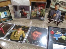 STAR TREK ORIGINAL CAST AUTOGRAPHED PHOTOS + PLAQUE & CERT 3D PHOTO VERY GOOD