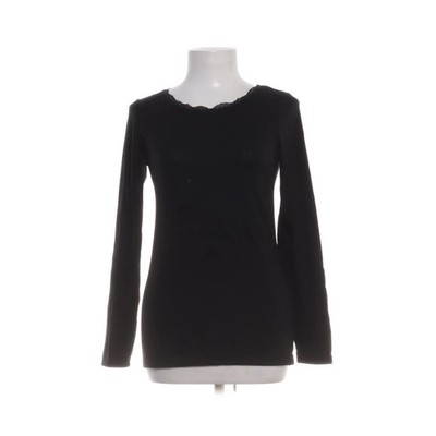 Mamalicious, Top, Größe: S, MLJUANITA L/S JERSEY LACE TOP A, Schwarz #XlD