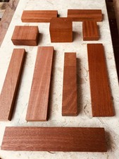 NEW Mahogany Timber Hardwood planed Offcut Blanks Craft Hobby 10 pieces 1.5 KG