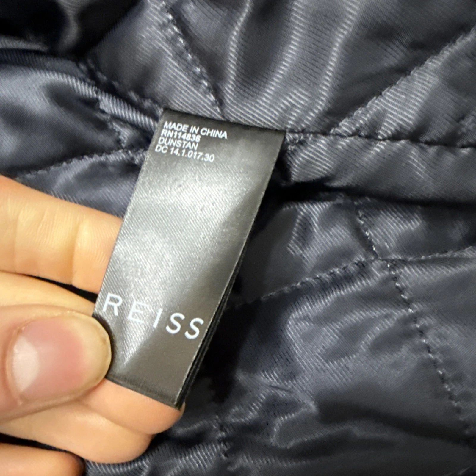 Reiss Dunstan Navy Brushed Wool Blousen Winter Jacket Coat Men’s XL $670 image 5