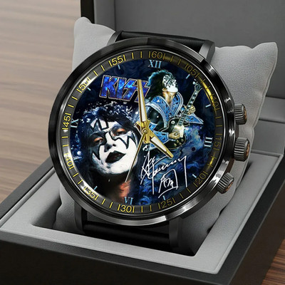 KISS x Ace Frehley Black Stainless Steel Watch