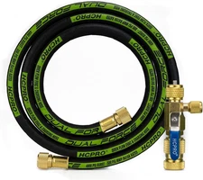 HCPRO Dual Force Evacuation Kit 3/8" 6' Ft Hose with Vacuum Rated Valve Core Rem