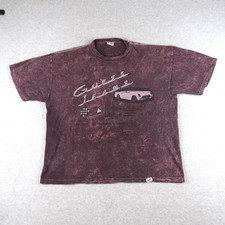 Vintage 90s Guess T Shirt Mens XL Plum Single Stitch Faded USA Marciano George