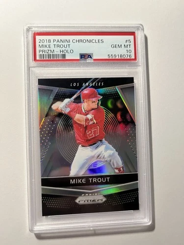 2021 Panini Chronicles Prizm-Holo Mike Trout Gem Mint 10 #5 LA Angels