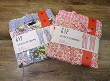 Gap NWT Women's Cotton PJ Pant, 2-pack - Medium - Choice: Blue or Pink