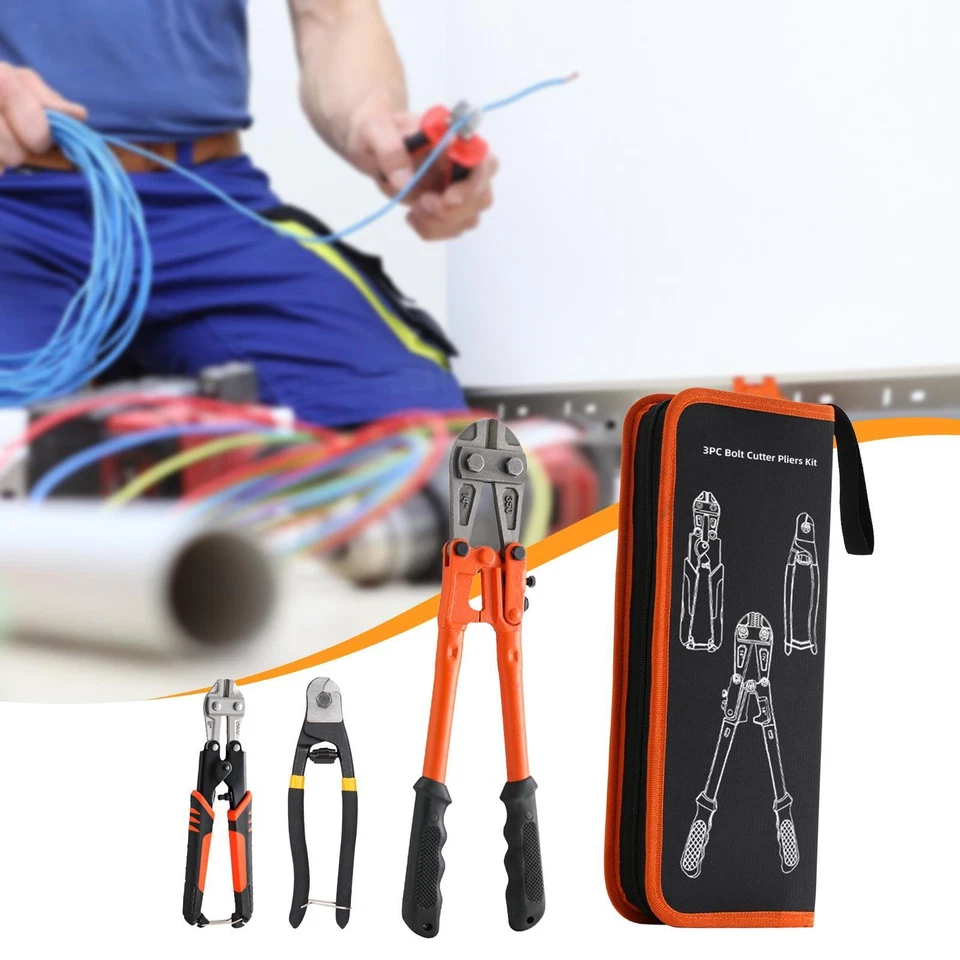 3 pinces coupe-boulons, mini-coupe 20 cm pour rivets et - Photo 2/4