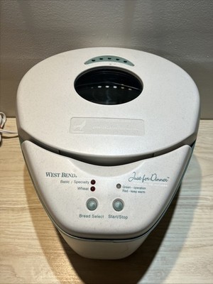 West Bend Just for Dinner 41077Z Automatic Bread Maker - Tested And Working