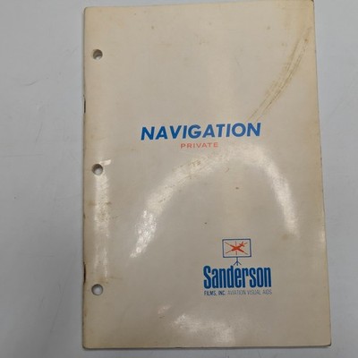 1965 Sanderson Films Navigation Private Course Book Aviation Training Manual 9G