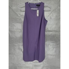 J. Crew Sleeveless Sheath Dress Purple Polyurethane Blend Size M NWT MSRP $198