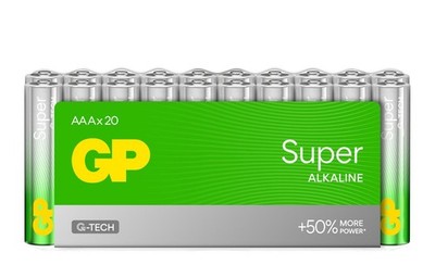 GP W128778065 151440 SUPER ALKALINE AAA/LR03  Battery. Shrink 20-Pack ~E~