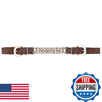Weaver Leather Working Tack Single Link Chain Curb Strap Golden Chestnut 4-1/2