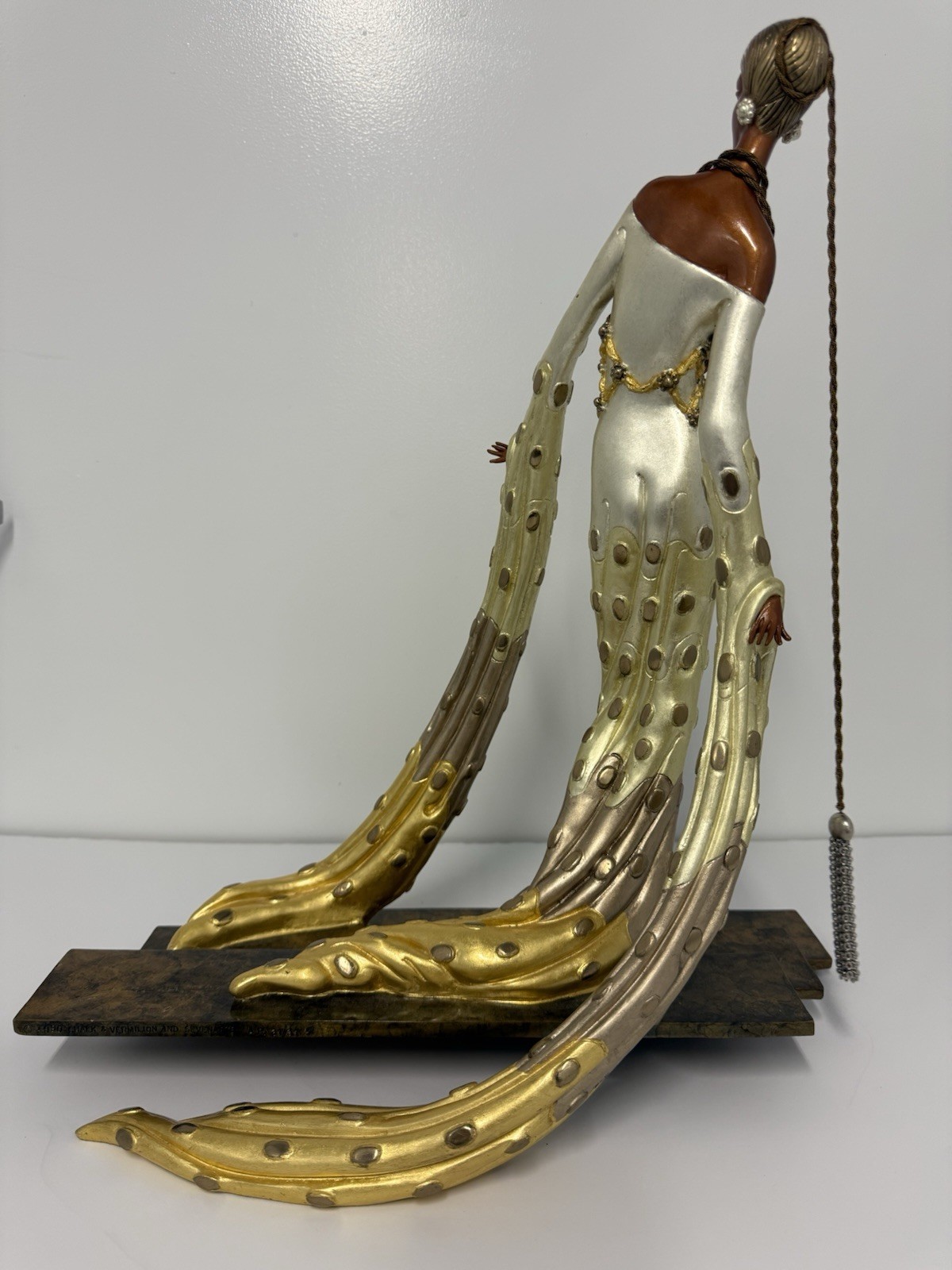 Erte (Romain de Tirtoff) Cold Painted Bronze Sculpture "Melisande" 1990 AP 31/37