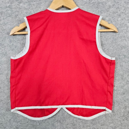 Awana Club Sparks Girl's Official Uniform Vest Size L Red With Patches STAINS - Picture 12 of 14