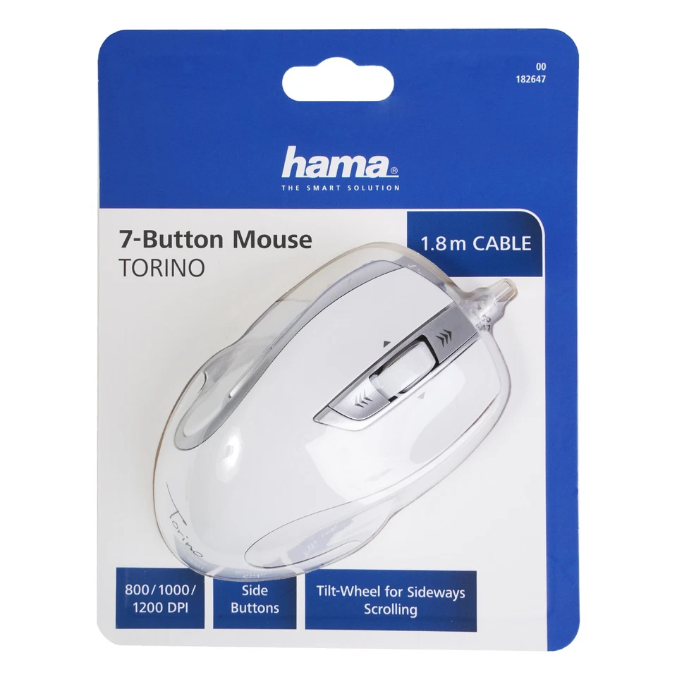 Hama PC Maus Torino 6-Tasten Mouse Ergonomisch Office Computer Daumen-Tasten - Bild 3 von 3