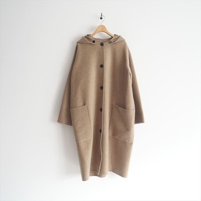 Used 2021 Sofie D'hoore Wool Cashmere Coat Size 38 Beige Length 109cm