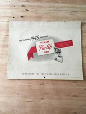 COCA COLA 1945 Calendar Teen-age Pin-Up Girls original