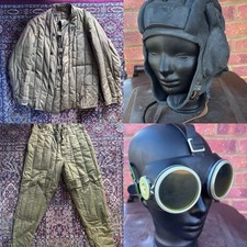 Vintage Soviet Russian army surplus Military Tank helmet Goggles Job Lot 