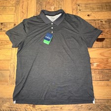 NWT Chaps Core Golf Polo Shirt Men's 2XL Black Onyx Dri Wear Breathable Stretch