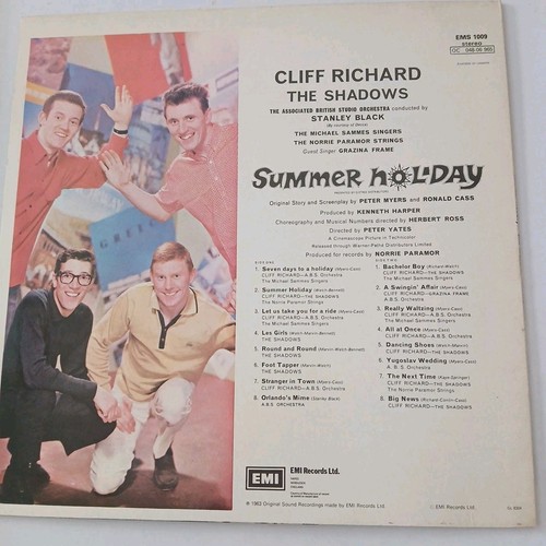 CLIFF RICHARD SUMMER HOLIDAY VINYL ALBUM LP (REISSUE 1983) FREE UK DELIVERY - Picture 2 of 5