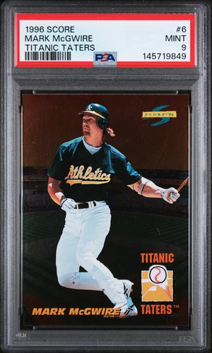 1996 SCORE TITANIC TATERS #6 MARK MCGWIRE PSA 9