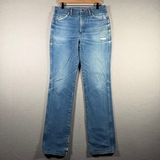 Wrangler 936DEN Cowboy Cut Slim Fit Jeans Mens 32x35 Light Wash Made in USA