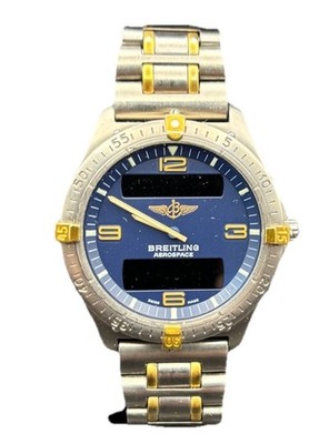 Vintage Breitling Aerospace F56062 100m Men s Watch Original Papers And Box