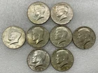 Kennedy Half Dollars 40% Silver Coins - 1966, 1967, 1968D - Lot of 8
