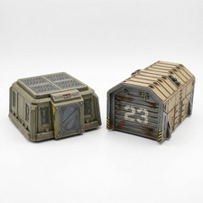 15mm Defence Bunker & Warehouse Building Wargaming Sci-Fi 3D Printed in Grey