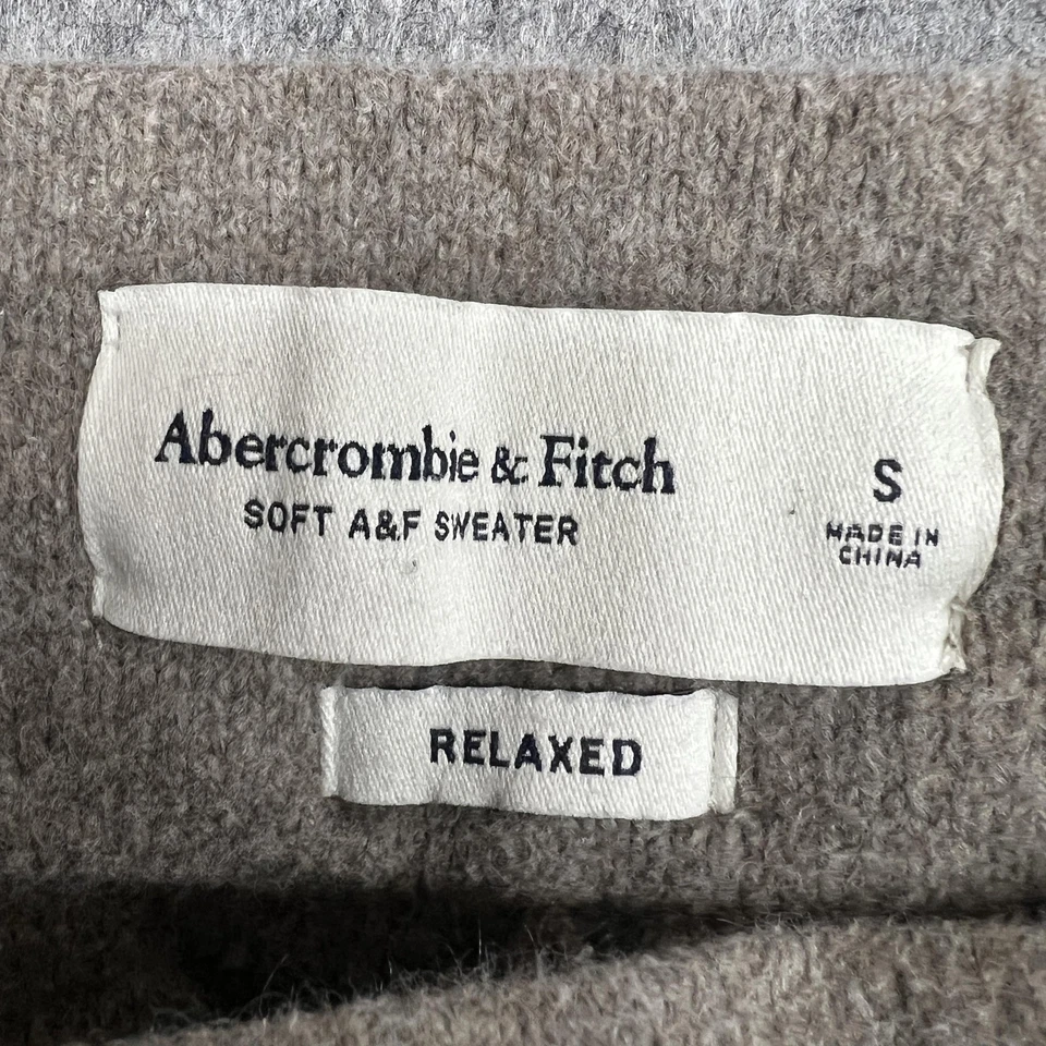 Abercrombie & Fitch Jogger Pants Womens Small Taupe Soft Sweater Knit Relaxed - Image 3 of 4