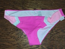 Pink By Victoria's Secret Pink Color Block Cheeky Bikini Bottom - Sz Medium nwt