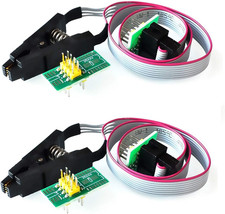 2 Set SOP8 to DIP8 Test Clips and Board, 8 Pin, Cable Lengths 24Cm, for EEPROM 9
