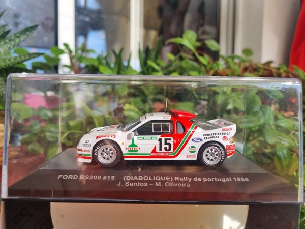 Ford RS200 G.B Santos (DIABOLIQUE) Rally PORTUGAL 1986 1:43 RARE hand signed