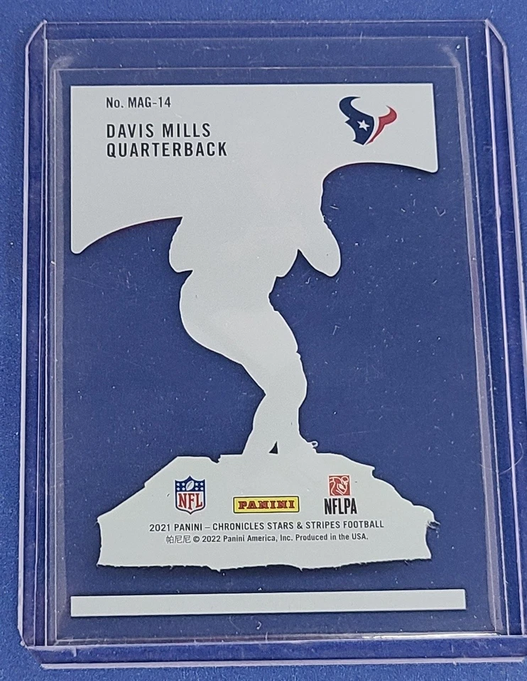 2021 Panini Chronicles Magnitude RC #MAG-14 Davis Mills Texans Football Card S - Image 2 of 2