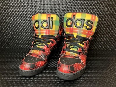 Adidas Jeremy Scott Tags JS Instinct Sneakers Tartan Check 29.5cm