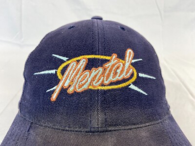 Mental Baseball Cap Snapback Hat Navy Embroidered Logo Colorful