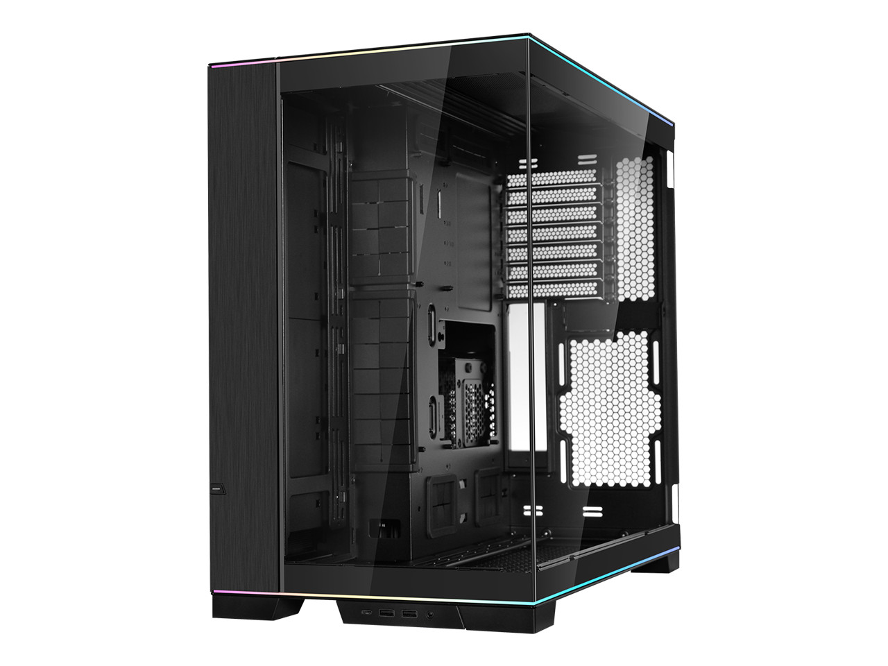 LIAN LI O11 Dynamic EVO RGB Черный алюминийстальзакаленное стекло ATX Mid Tow