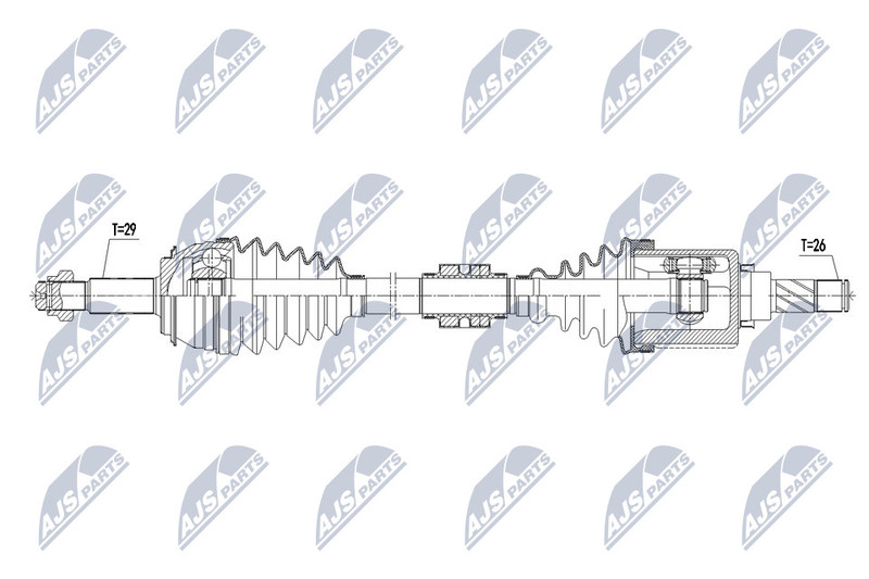 Arbre de transmission en acier forgé premium pour Renault Kadjar et Juke