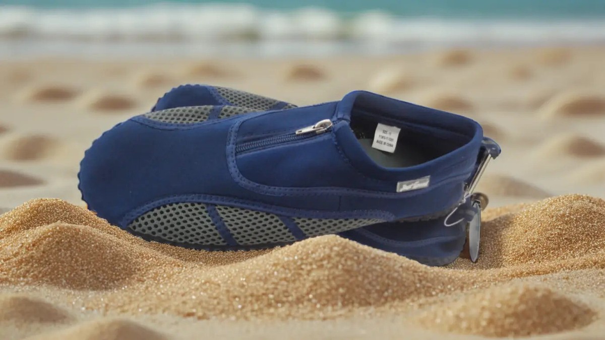 Mens Aqua Shoe Water Shoes Zipper Big Sizes 13 14 15 Exercise