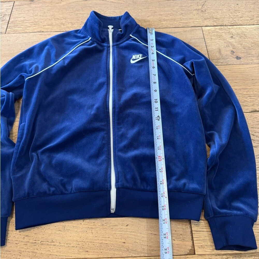 SACAI X NIKE Giacca Nike Velour Blu Track Full Front Zip Donna Tg S