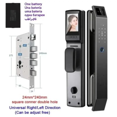 3D Face Recognition Unlock Digital Door Lock With Camera FIngerprint Password