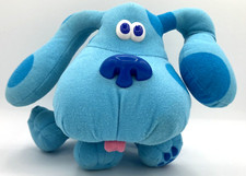 Vintage BLUES CLUES 8" Plush Puppy Dog Toy 1997 Tyco Pose A Blue Stuffed Animal