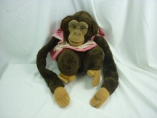 Child's Playmate 1984 Monkey Hand Puppet Brown 24F023