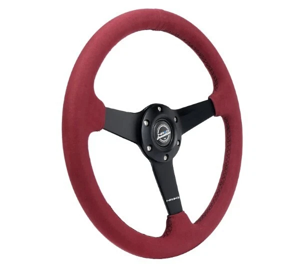 NEW NRG Steering Wheel 1.5" Deep Burgundy Alcantara 350mm RST-037MB-BUA - Image 3 of 3