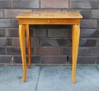 Beistelltisch Nähtisch Tisch Intarsien Holz Fach Spieluhr Schmuck Kommode Antik