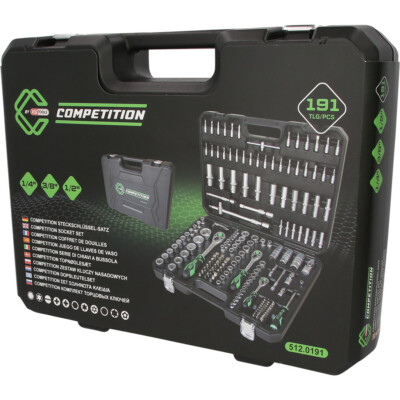 KS TOOLS COMPETITION 1/4''+3/8''+1/2'' Steckschlüssel-Satz, 191-tlg,  KFZ-Spezial