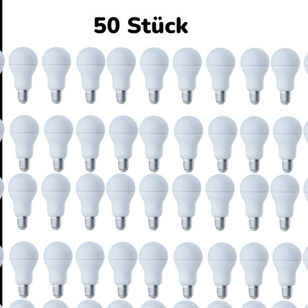 50 X Led Leuchtmittel Birnenform 13,8W Fast 100W E27 Matt 1521Lm Warmweiß 2700K-image