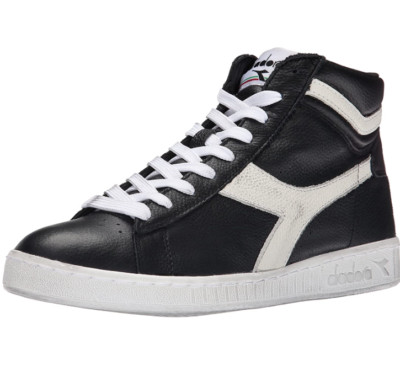 Diadora Men's Game l High Waxed-M | Black/White | 4 M US
