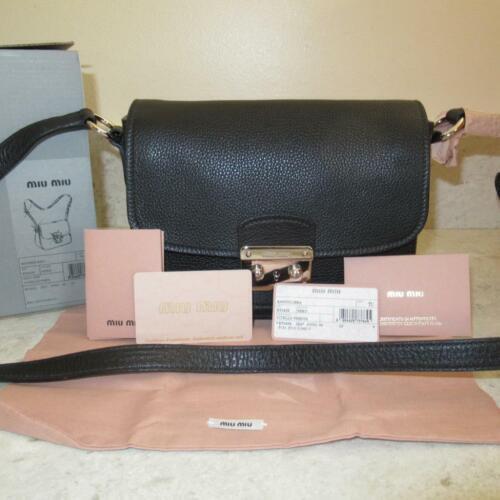 Miu Miu Archive 90S Shoulder Bag Leather Nylon Black Women | eBay