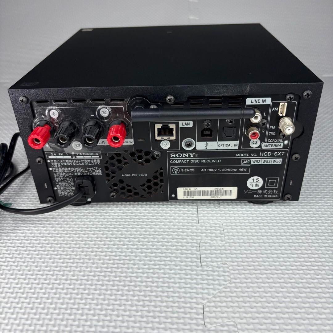 SONY 　CMT-SX7\r
ミニコンポ ブラック USBポート付き SONY CMT SX7 HiFi System Audio Component Wi-fi Bluetooth